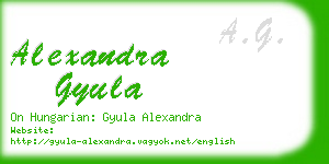 alexandra gyula business card